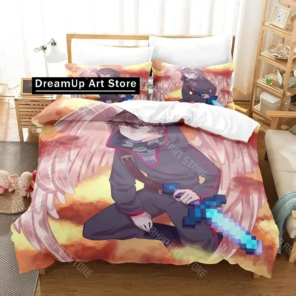 2026 3D Print Badboyhalo Team SMP Bedding Set Single Twin Full Queen King Size Bed Set Aldult Kid Bedroom Duvetcover Sets Anime