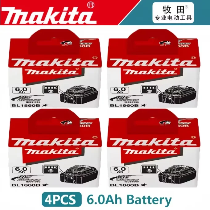 

Литиевая аккумуляторная батарея Makita 6 Ач для Makita 18 В (BL1840, BL1830B, BL1850B, BL1850, BL1860, BL1815) – Замена