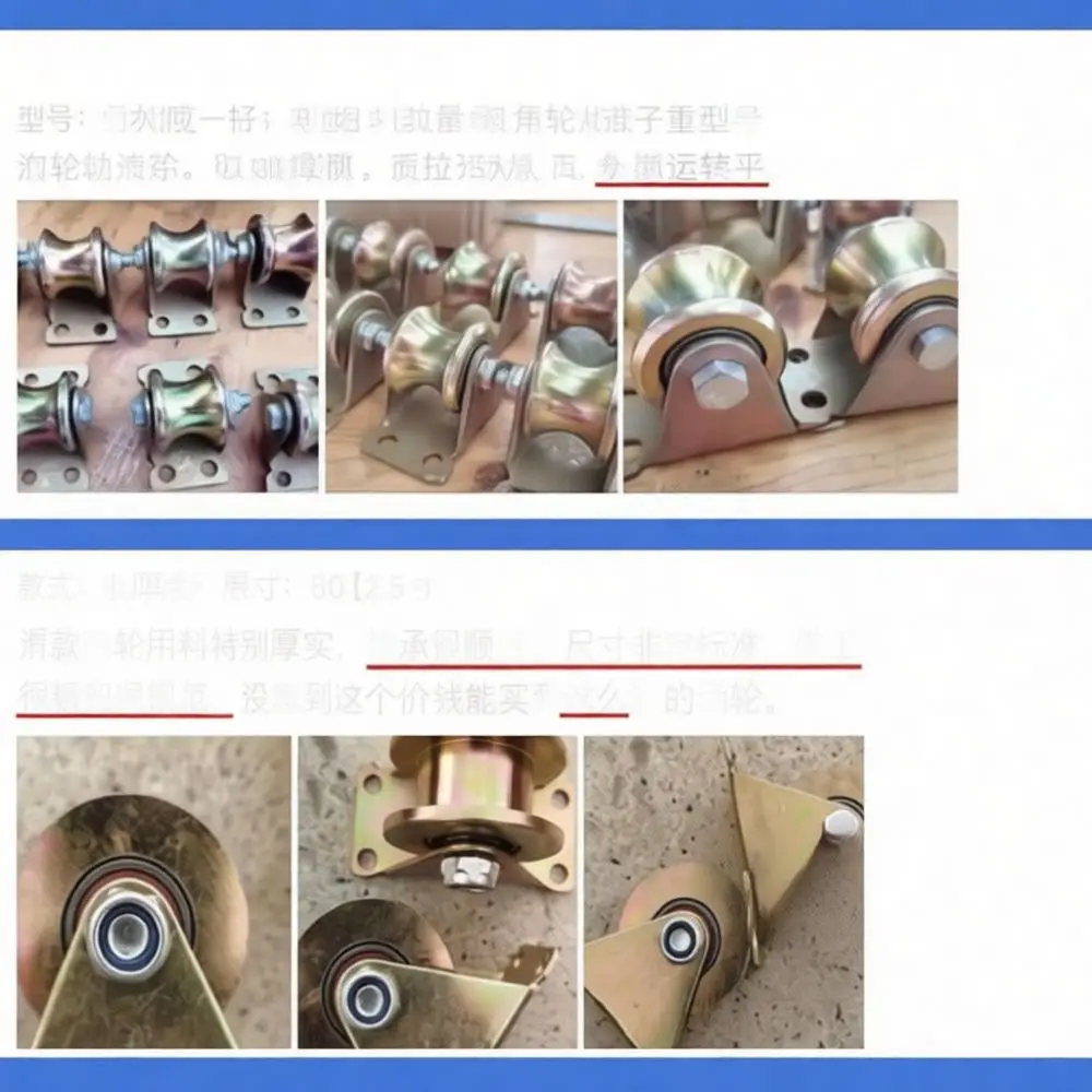 Industrial Sliding Gate Roller Pulley Steel V Groove U Groove For Pipe Track Hardware Replacement High Load Bearing Capacity