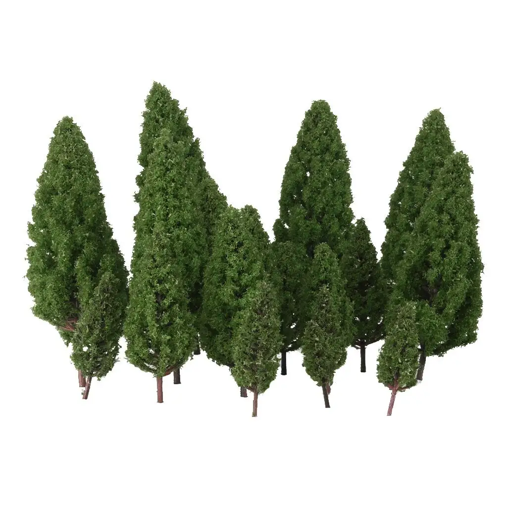 Pack of 20 Train Scenery Greenery Shape Trees Landscape 1/500