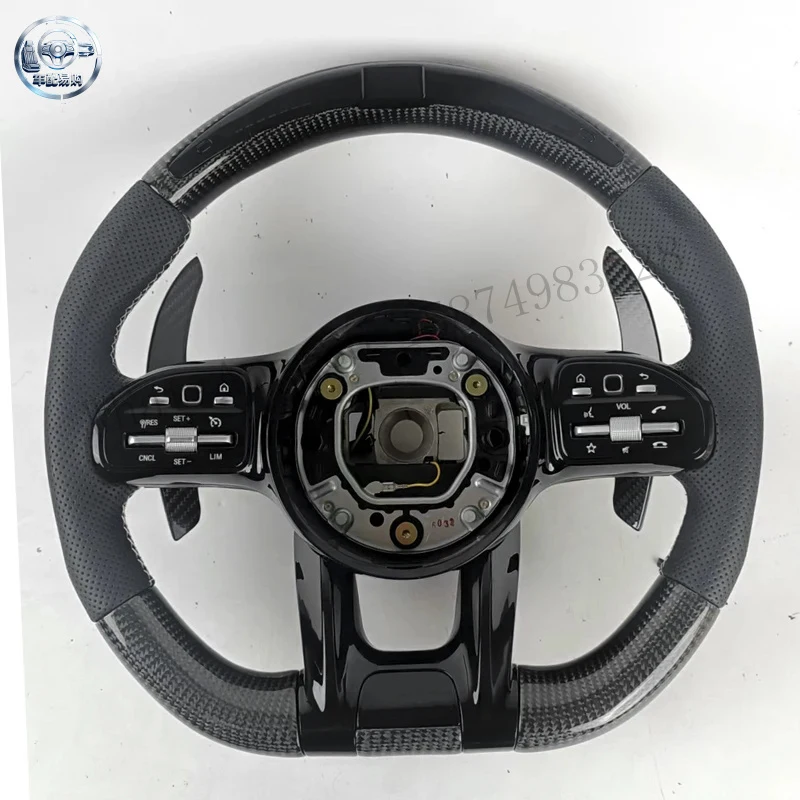 Steering Wheel Carbon Fiber Leather Luxury Custom Color Fit For Benz C43 GLC63 E53 CLS53 A220 S560 GLE63 W205 W206 W204 C63g63