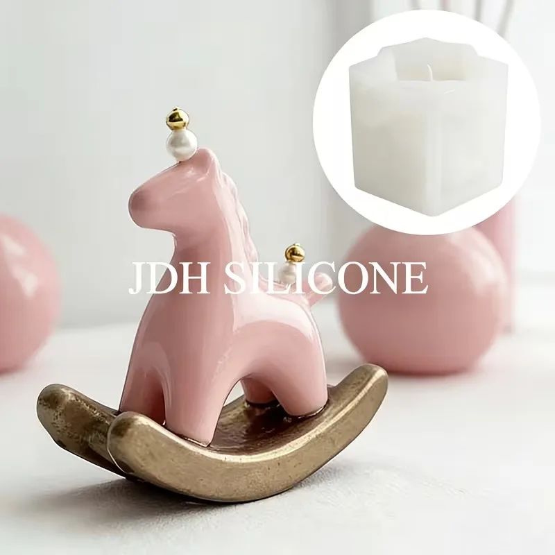 2026-Resin Silicone Molds 3D Rocking Horse Silicone Mold, Creative Cute Pony Candle Mold Home Decor/Gift Ornament Epoxy Resin