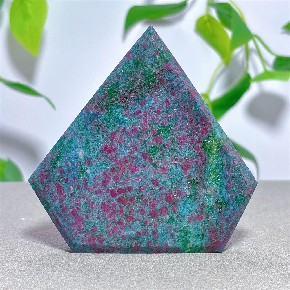 Ruby With Emerald Free Form Natural Crystal Quartz Minerals Stone Home Decoritems Reiki Garden Love Gifts Energy Healing Lucky