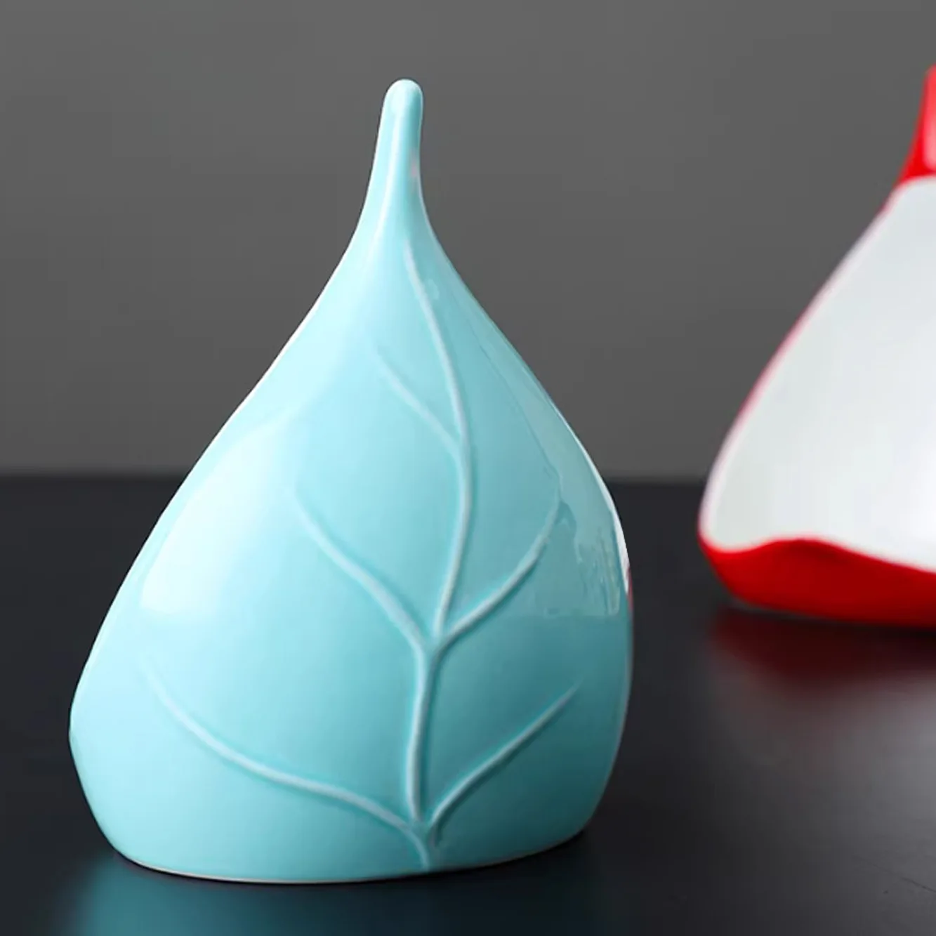 Special ceramic tableware leaf bowl restaurant artistic conception  hotel cold dishes snack dishes snack