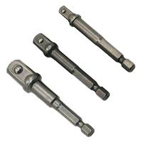 3x Socket Bit Adapter Hex Impact Drill Bar Square Head Conversion Rod Set