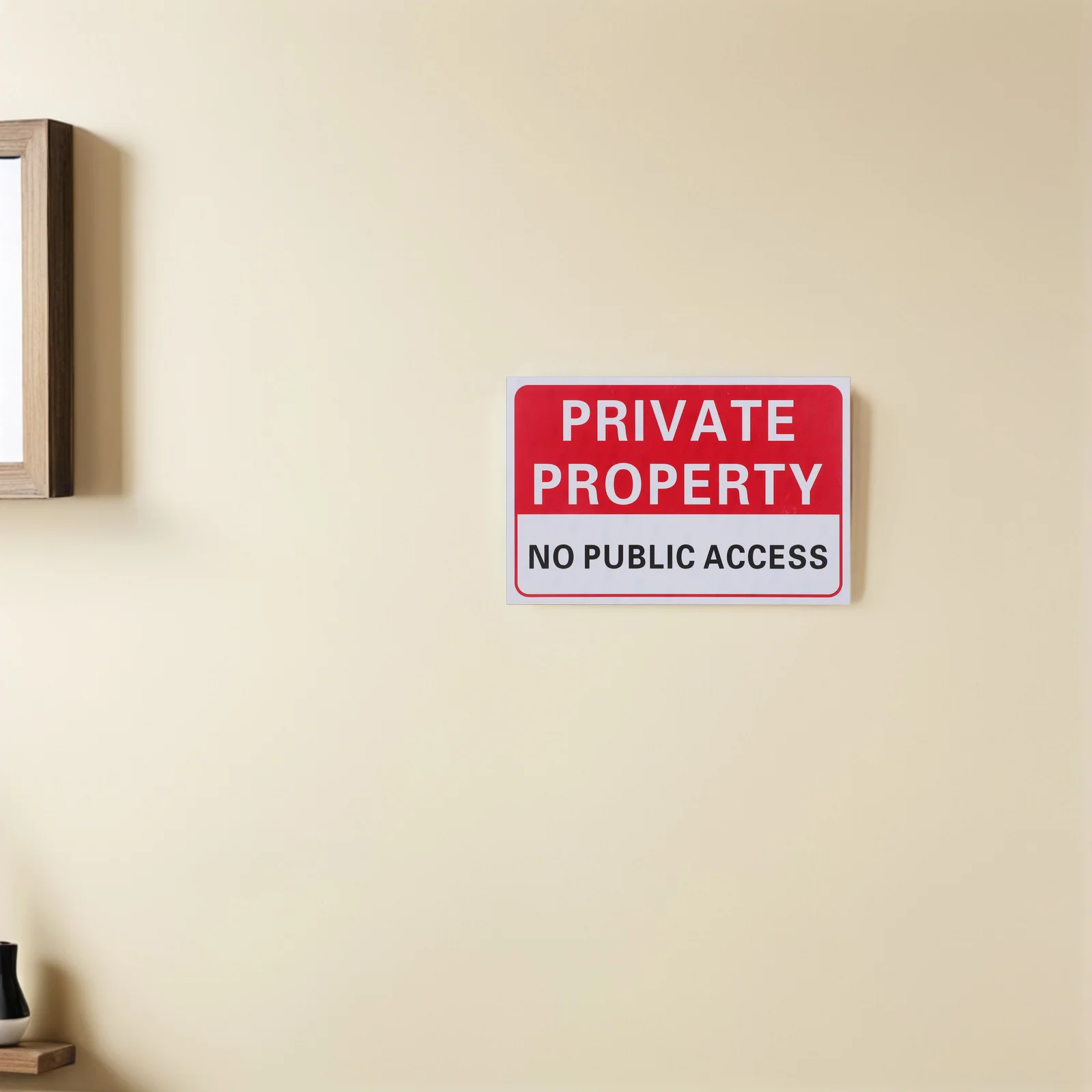 2Pcs Keep Out Sign Outdoor Warning Sticker Weather Resistant No Entry Sign for Residential Property Security Protection