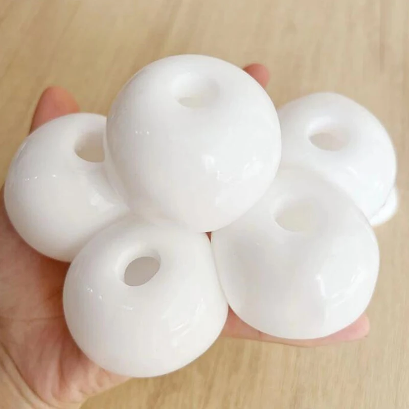 1PC Sphere Jewelry TPR Casting Molds Ultra Thin Milk Fragrance Fluid Milk White Color Ball Leather DIY Filling Slow Rebound Toys