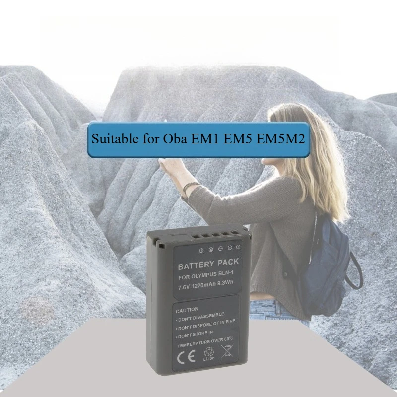 1220mAh BLN1 Lithium-ion Battery Suitable for Oba EM1 EM5 EM5M2 EP5 PEN-F E-M5 Mark II Digital Camera