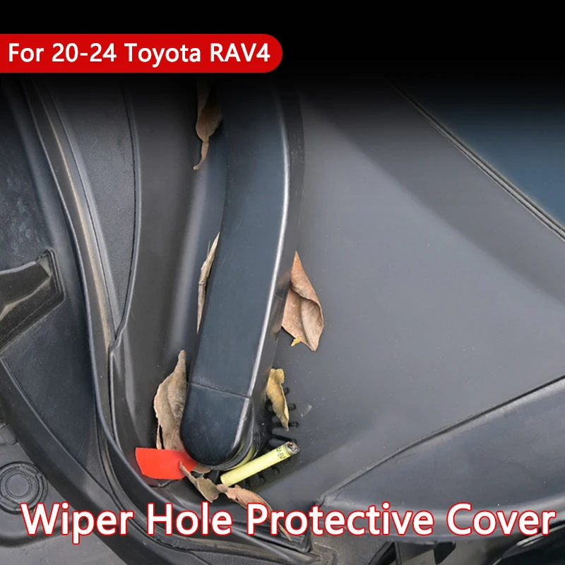 

Car Wiper Hole Protection Cover Anti-clogging Wiper Hole Covers Soft Plastic Waterproof For Toyota RAV4 20-24 Exterior Accessory