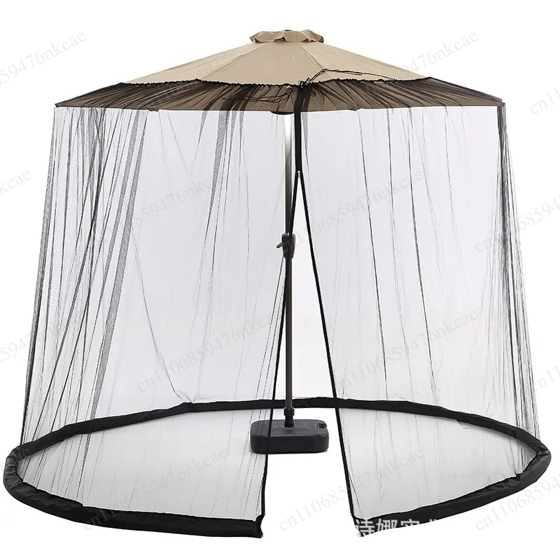 outdoor mosquito net water pipe increased windproof Garden umbrella net, mosquito net middle column umbrella, desktop umbrella
