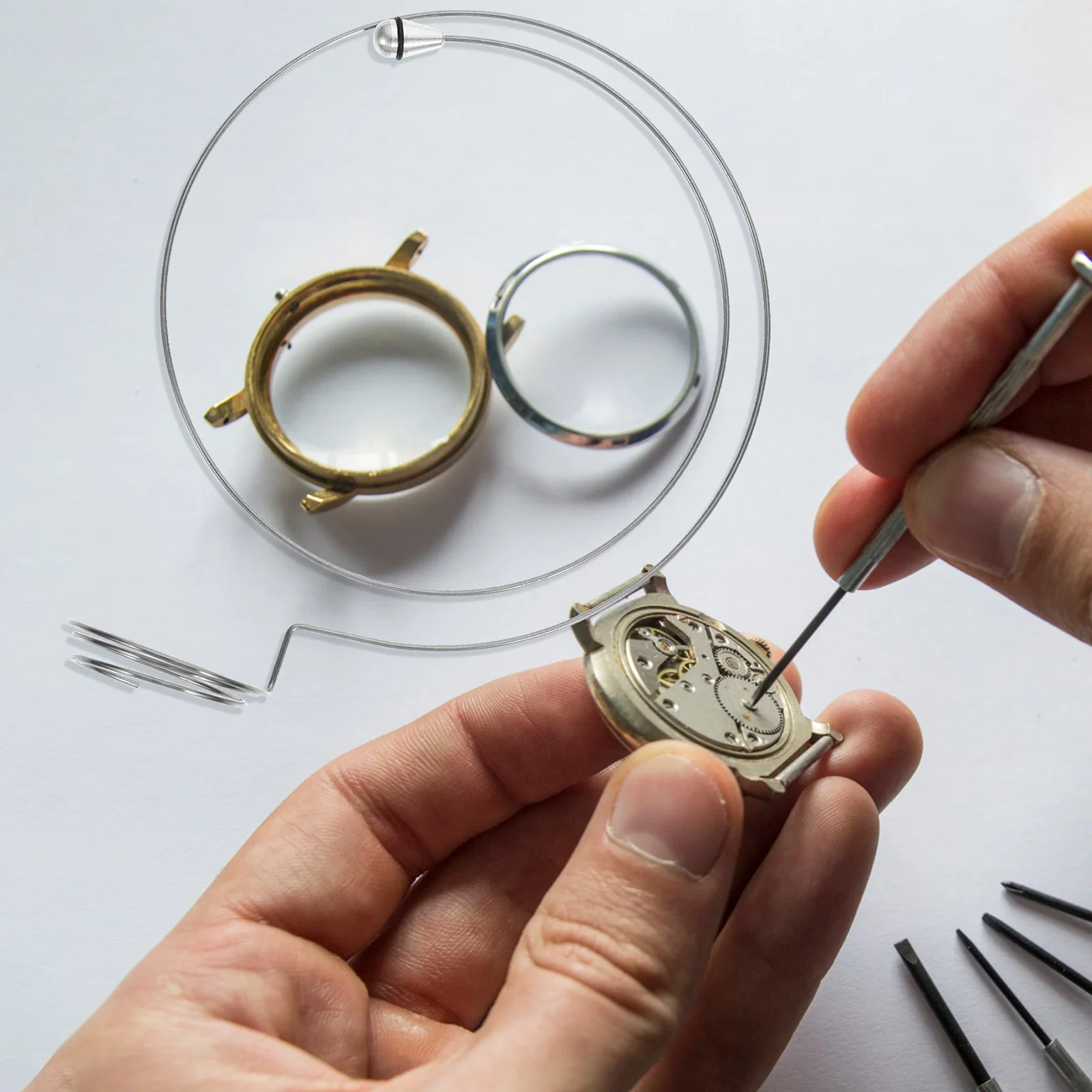 

5 шт., держатель для лупы, регулируемая лупа, инструмент для ремонта часов и ювелирных изделий, аксессуары для ремонта часов, держатель для лупы