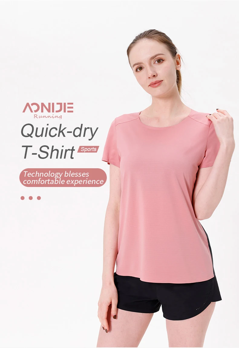 AONIJIE FW5117 kobiety kobieta sport szybkoschnący T-shirt oddychająca bluza koszulka z krótkim rękawkiem do biegania Gym Leisure dojazdy