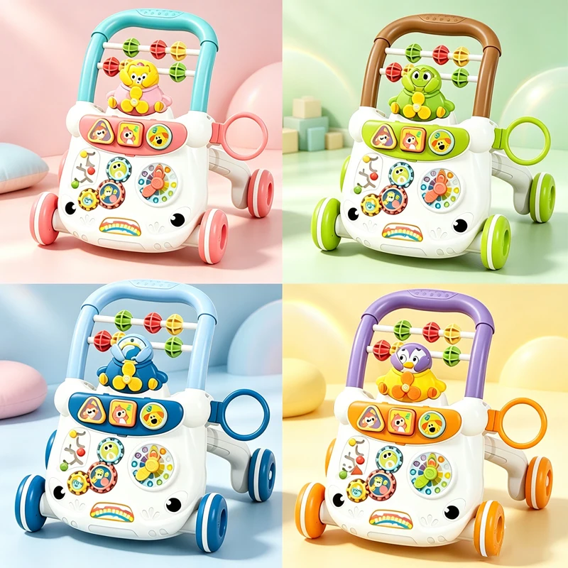 Brinquedo Andador Multifuncional para Bebês, Centro de Atividades de Aprendizagem para Caminhar, Brinquedo Educacional para Meninos e Meninas de 6 a 1