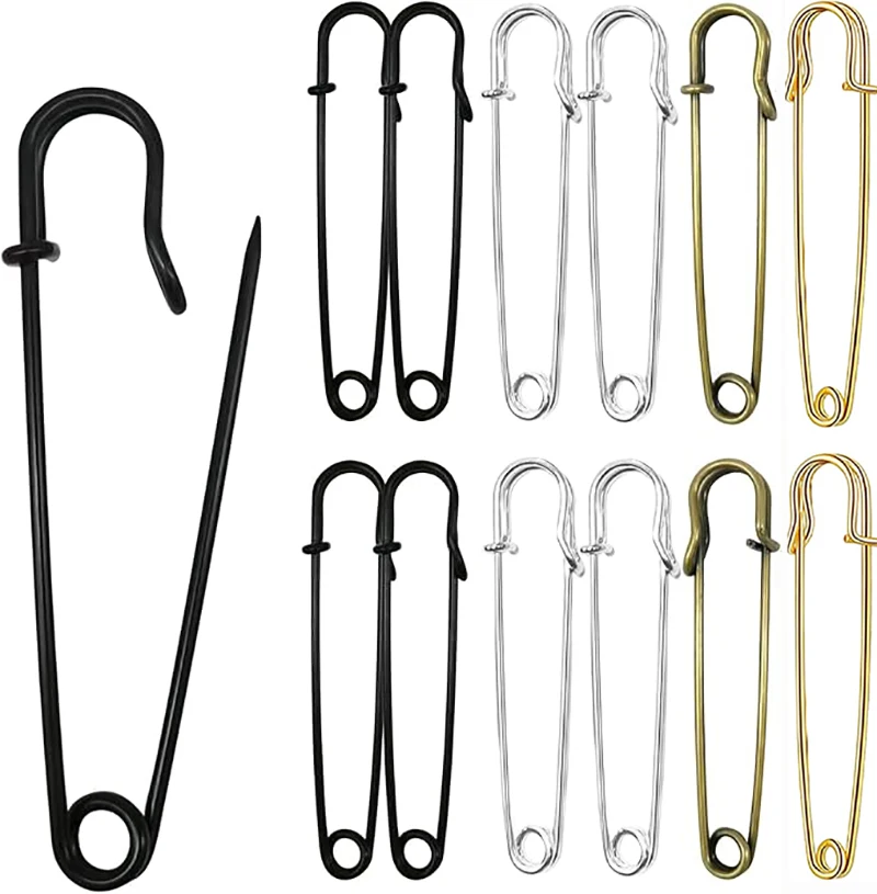 5/10/20 Stück Sicherheitsnadeln, 7,5 cm, große Sicherheitsnadel, robuste Sicherheitsnadeln für Kleidung, Leder, Segeltuch, Decken, Basteln, Röcke, Kilts – Detail 6