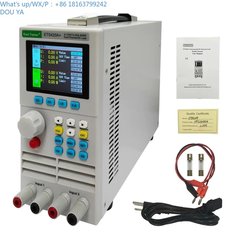 ET5420A+ 400W Programmable Battery Tester Power Supply Analy zer Dual Channel DC Electronic Load Measuring Instruments