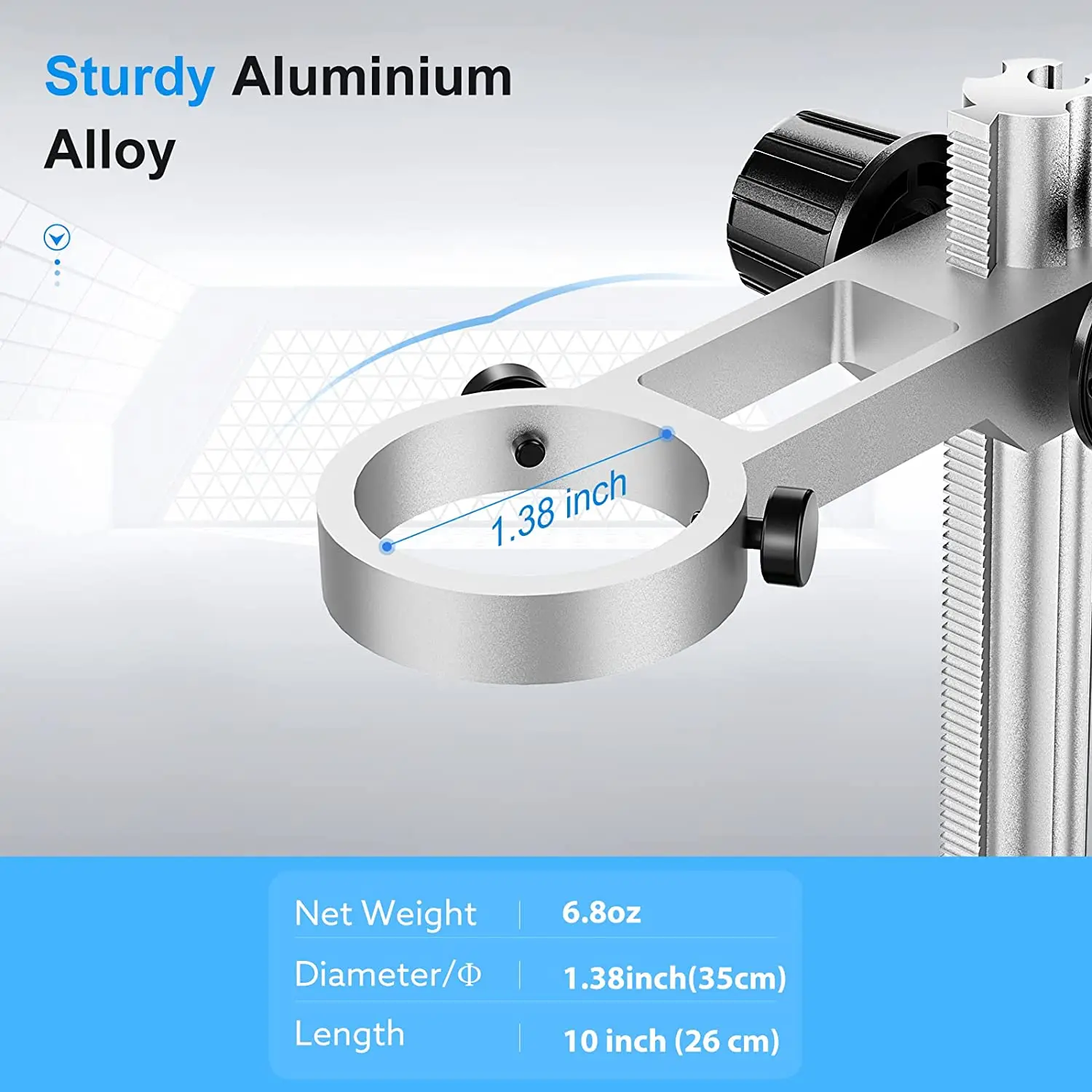 TOMLOV Digital Microscope Stand BR01, Universal Adjustable Holder Desktop Support Bracket for Max 1.38\