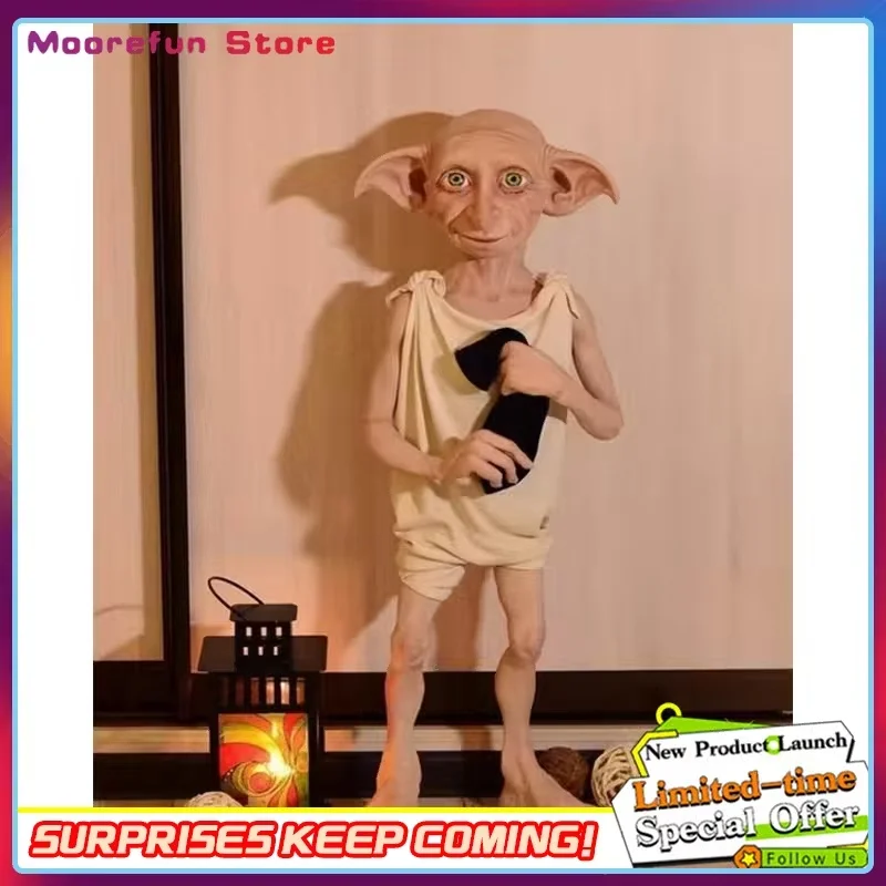 Figurine de dessin animé Dobby Elf, 16cm, modèle Abs, masque en Latex, décoration de film d'halloween, personnages de rôle, cadeaux, jouet préféré des garçons