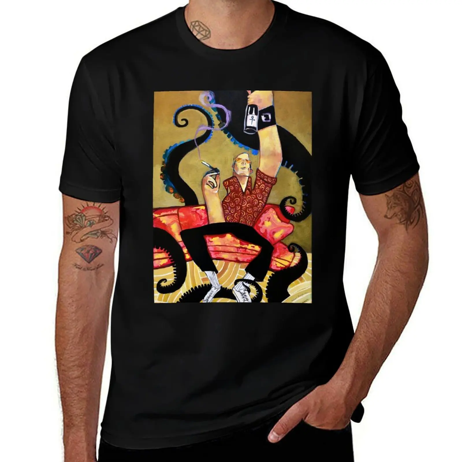Hunter S Thompson Fear and Loathing Art T-Shirt Performance Workout Short Sleeve Tee T-Shirt