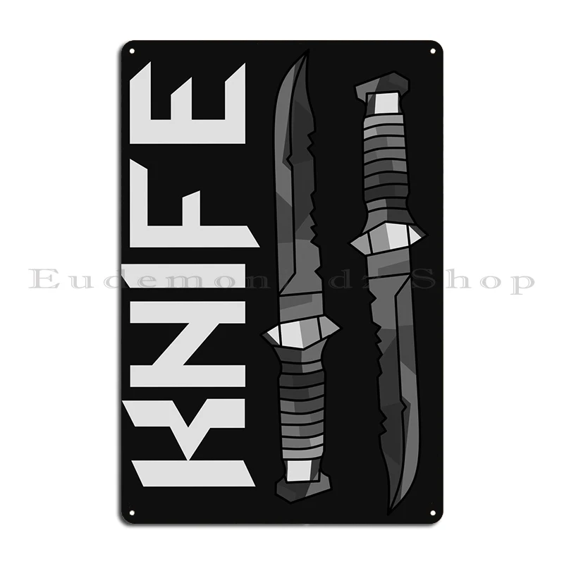 Knife Hunter Metal Plaque Poster Party Plaques Wall Cave Printing Kitchen Tin Sign Poster