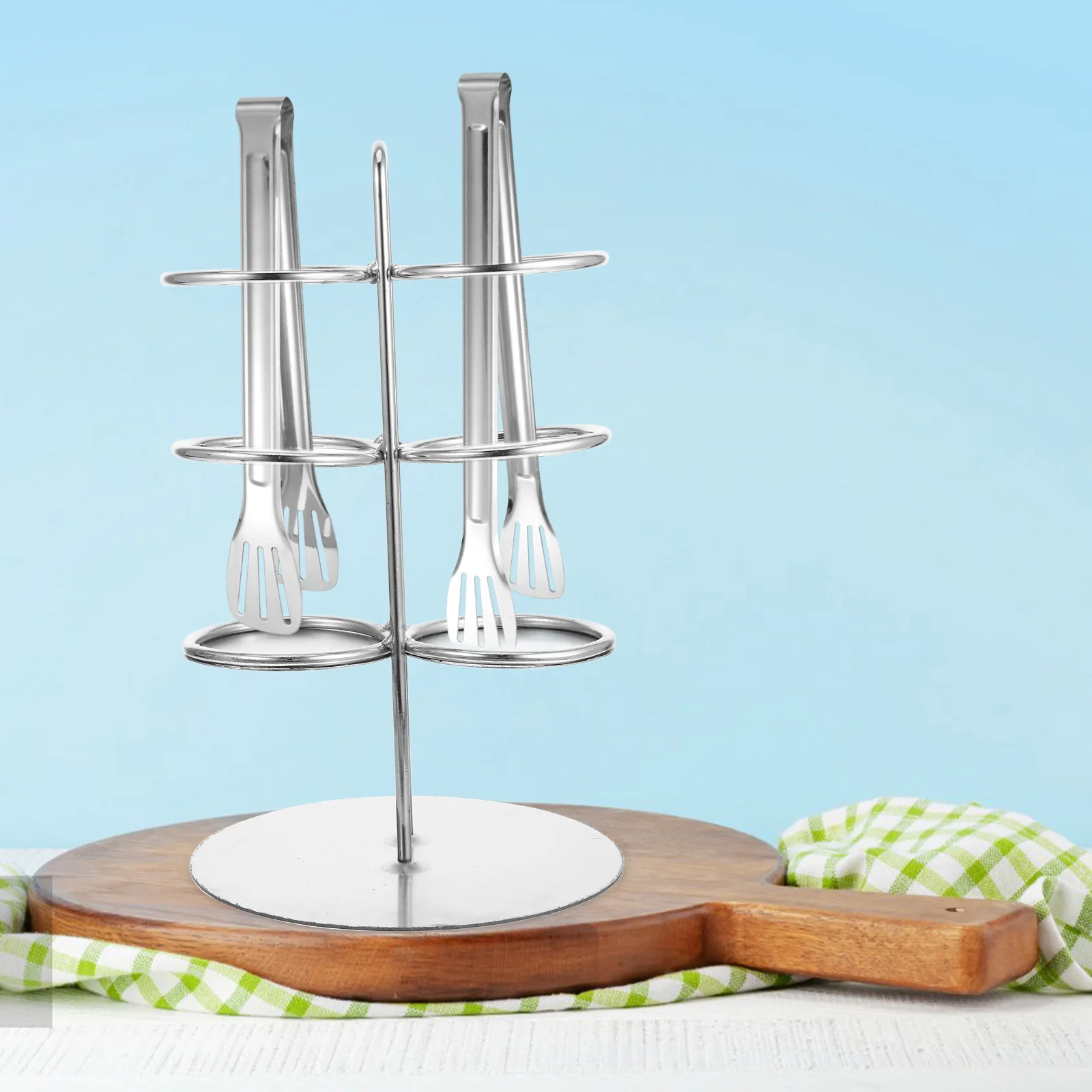 

Heavy Duty Clip Holder Kitchen Countertop Clip Storage Tower Fresh Meat Tong Organizer Space-Saving Clamp Rack Easy Clean