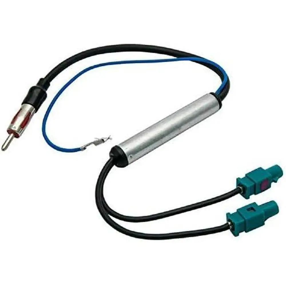 Fit for car stereo systems requiring a DIN connection 2 Fakra to DIN Car Stereo Radio Aerial Adaptor Mast Antenna Adapter