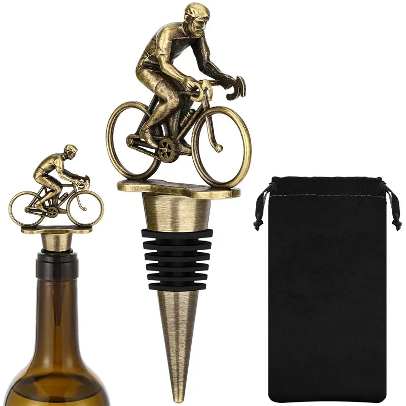 

Antique Bicycle Cycling Shape Wine Stopper Metal Bottle Stoppers for Party Kitchen Club Wedding Accessory Champagne Saver Gift