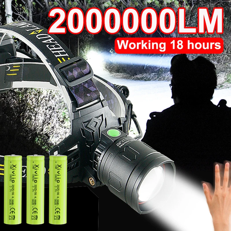 2000000lm-ハイパワー釣り用ヘッドランプ-充電式ライト-ヘッドライト-18650-キャンプ-ハイキング-led懐中電灯-パワーバンク-ヘッドランプ