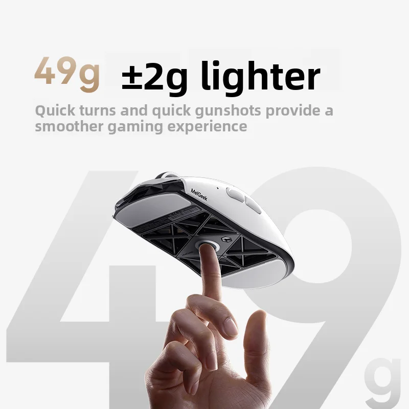 MelGeek HORUS Wireless Mouse Paw3950 Lightweight Ergonomics Double 8k 0.25ms  Low Latency Gaming Mouse Computer Accessory
