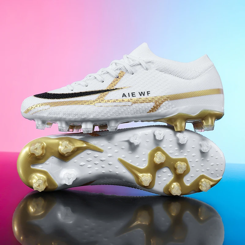 

New Men Professional Football Boots TF/FG Soccer Shoes Futsal Hot Sale Cleats High-quality Women Ultralight Unisex Sneakers