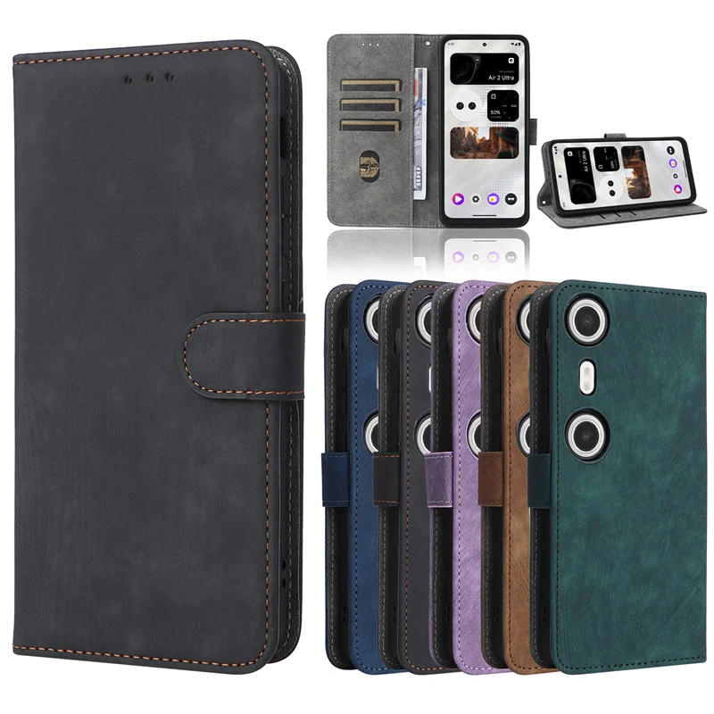 For XReal Beam Pro Case Wallet Anti-theft Brush Magnetic Flip Leather Case For XReal Beam Pro Phone Case