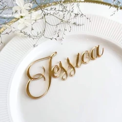 Customized Wedding Name Tags,Acrylic Name Place Cards,Birthday Place Setting,Table Decor for Wedding Party Souvenirs