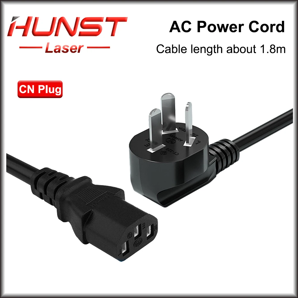 HUNST 1PCS Black Power Cord US UK EU Brazil China AC Power Cord 1.8 Meters For Computer Machine Home Connection Power Cord