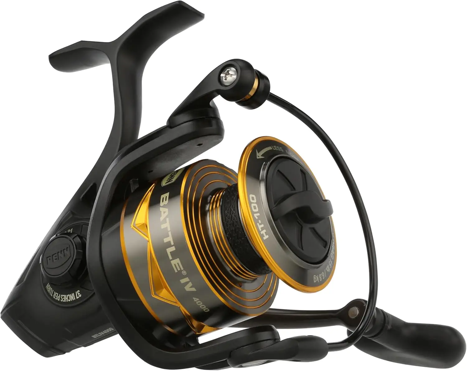 

Spinning Fishing Reel 4000, 6.2:1 Gear Ratio, 15lb Max Drag, Saltwater Ready