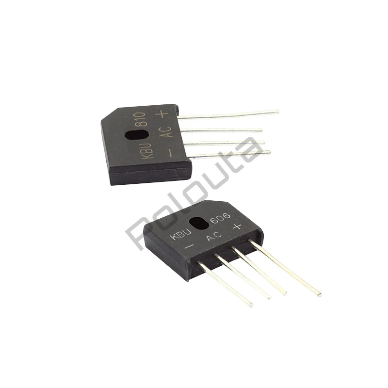 10 Pcs/lot Polouta Kbu810 Kbu606 Bridge Single-Phase Rectifier Bridge Direct Plug Flat Rectifier Simistor Thyristor Sockets Gold