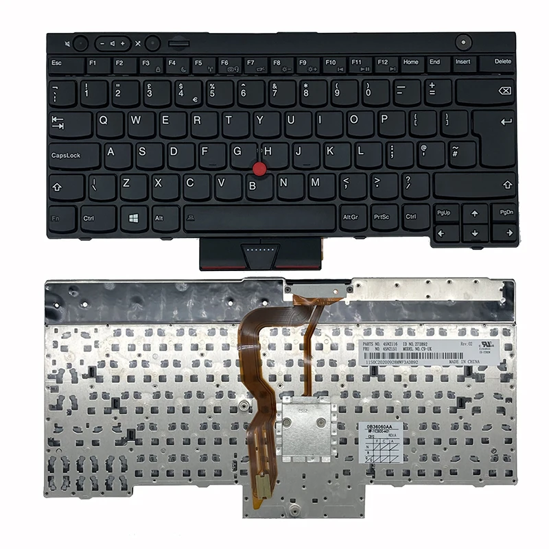 

New UK Keyboard for Lenovo ThinkPad L530 T430 T430S X230 W530 T530 T530I T430I