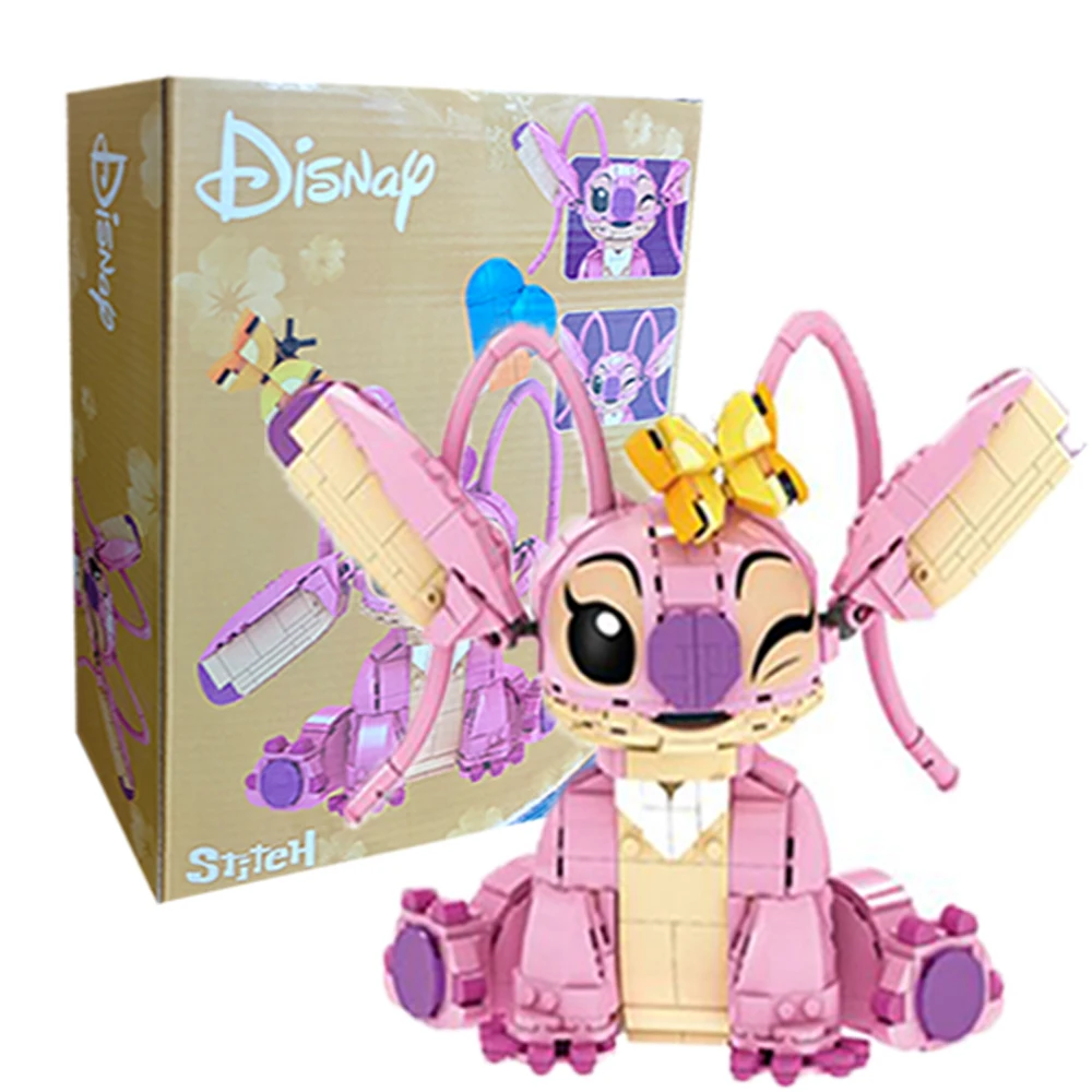 Novo ponto anjo cp blocos de construção 2025-grande peça dos desenhos animados brinquedos com orelhas móveis crianças montagem presente para meninos meninas aniversário