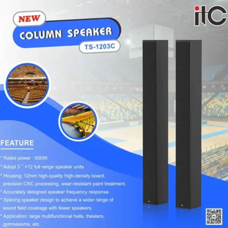 Altoparlante a colonna TS-1203C Dodici altoparlanti full range da 3 pollici