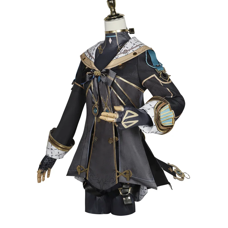 ROLECOS Game Genshin Impact Fontaine Freminet Cosplay Costume Magician Uniform with Hat Halloween Women Party Role Play Outfit