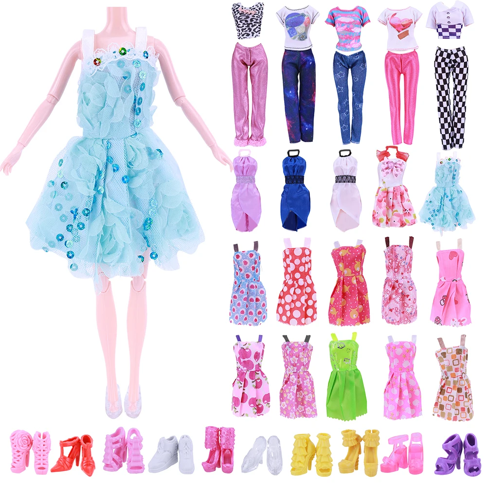 30pcs/set Doll Decorative Skirt Mini Doll Dress Up Set Props Color Random Accessories for Changing Clothes Game Girls Gift