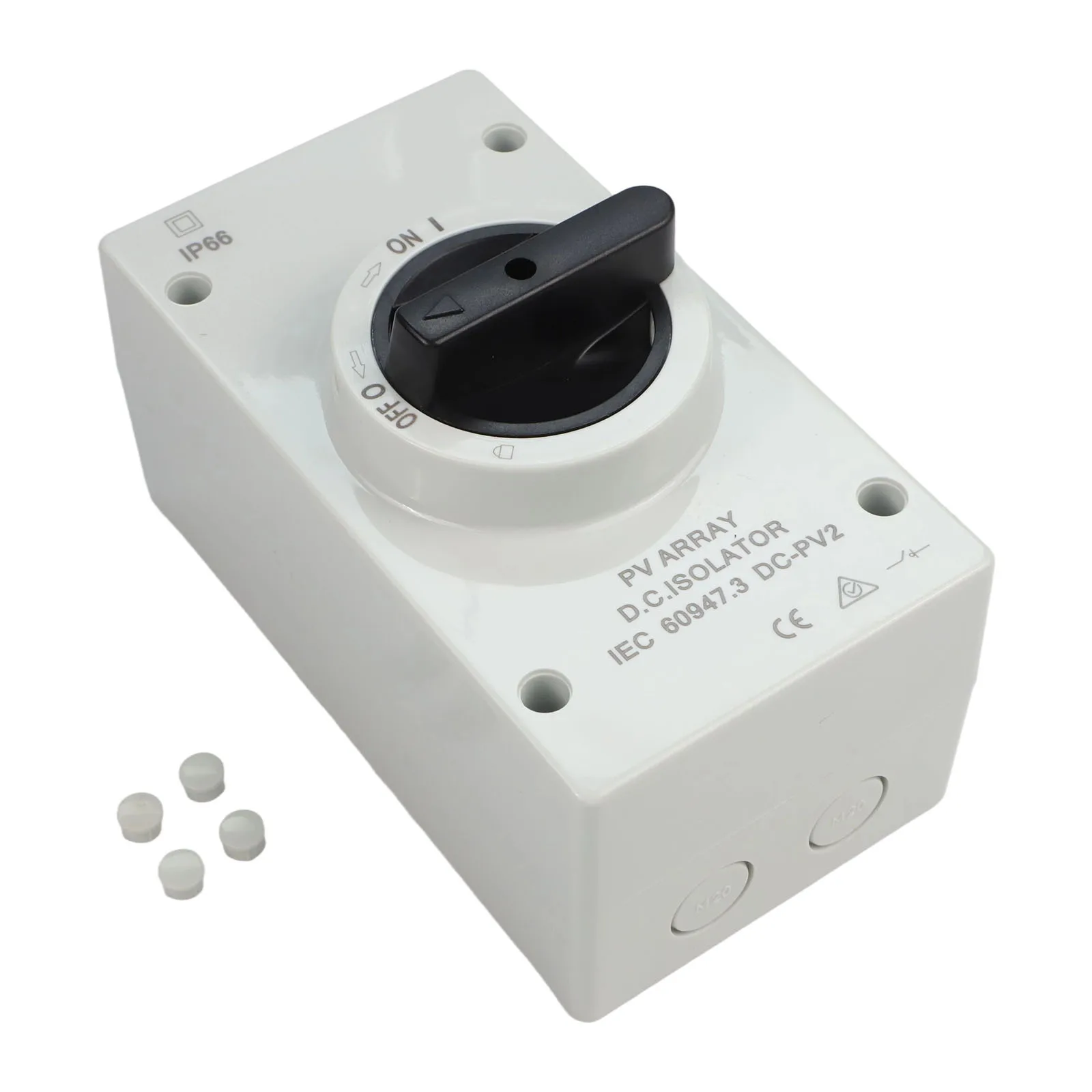 

Efficient 32A 4 Pole 1000VDC IP66 SolarPV True DC Enclosed Rotary Isolator Switch for Photovoltaic Systems Easy Operation
