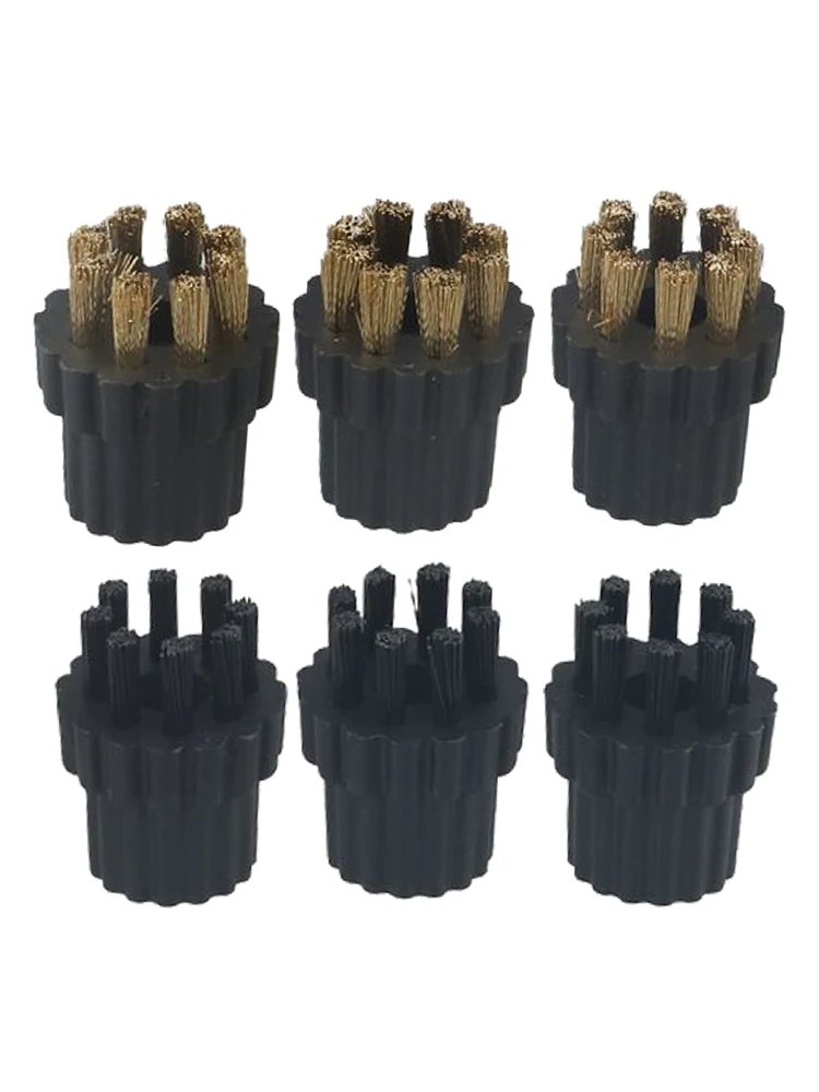 6pcs Brass Nylon Brush Head Replacement Parts Fit For Steam For For For Mop For For For For X5 For For For X500 X700 Cleaning To