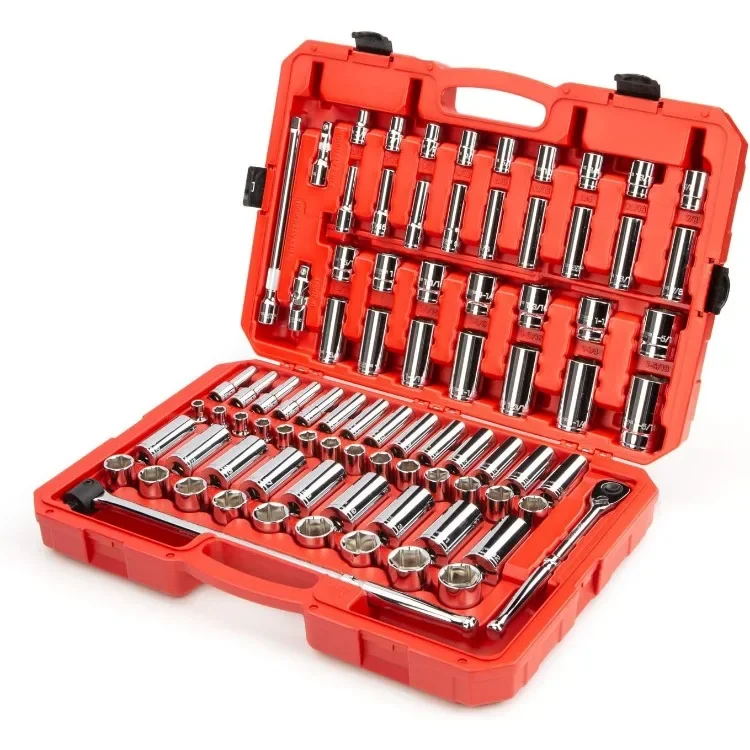 1/2 Inch Drive 6-Point Socket and Ratchet Set, 83-Piece (3/8 - 1-5/16 in., 10-32 mm) | SKT25302