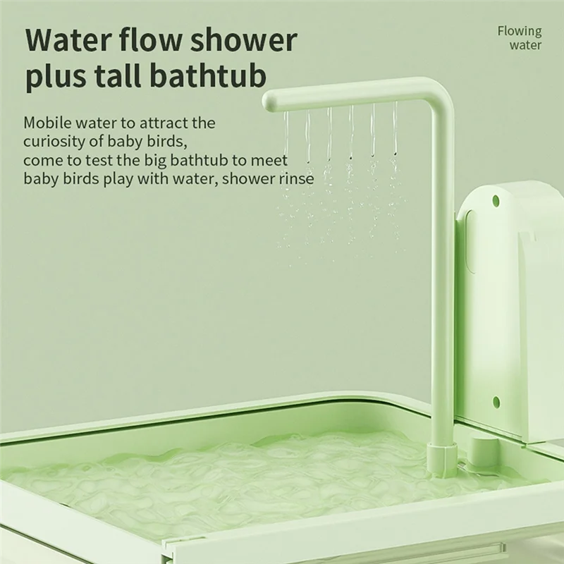 

【B07R】Clear Hanging Bird Bath,Automatic Water Circulation Bath Shower For Bird Clean Space Saving Design Bird Cage Accessory