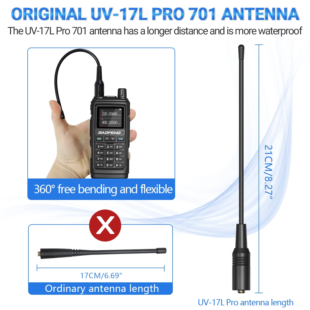 Baofeng UV-17 Pro V2 Wireless Copy Frequency Walkie Talkie Long Range Waterproof Support Type-C Charger Upgrade UV 5R Radio