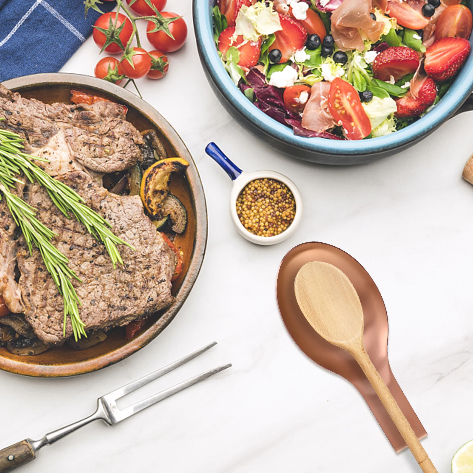 

Thickened Spoon Pad Rest Spoons Ladle Mat Soup Filter Kitchen Supply Stainless Steel Tableware Holder