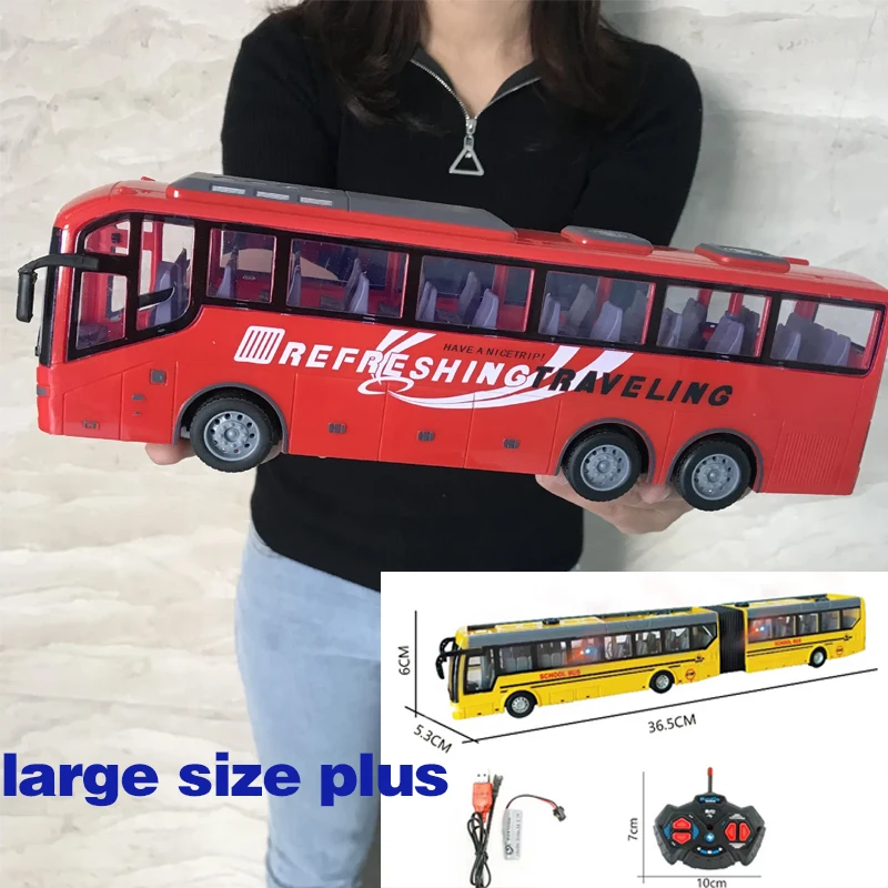 1:30 Remote Control Bus Electric Wireless Lighting Simulation Remote Control Car Model School Travel Bus boys Toy Birthday Gifts