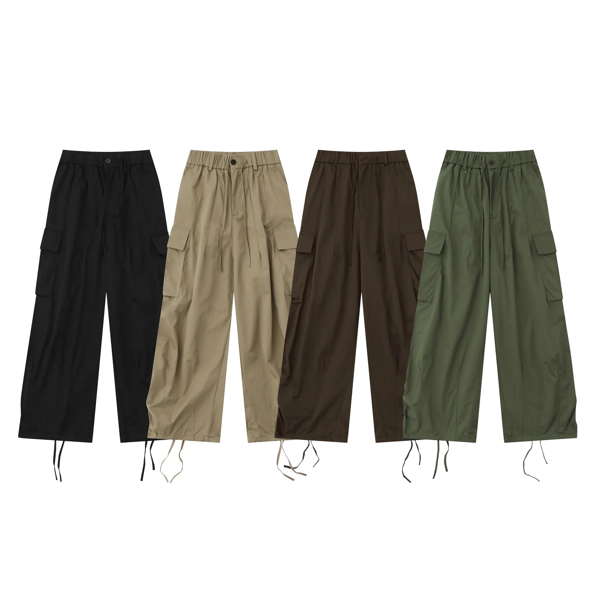 OR FL Cleanfit American Retro 100 Cotton Women Cargo Trousers Women's Staraight Trendy Brand Versatile Wide Leg Pants Y2k Slacks