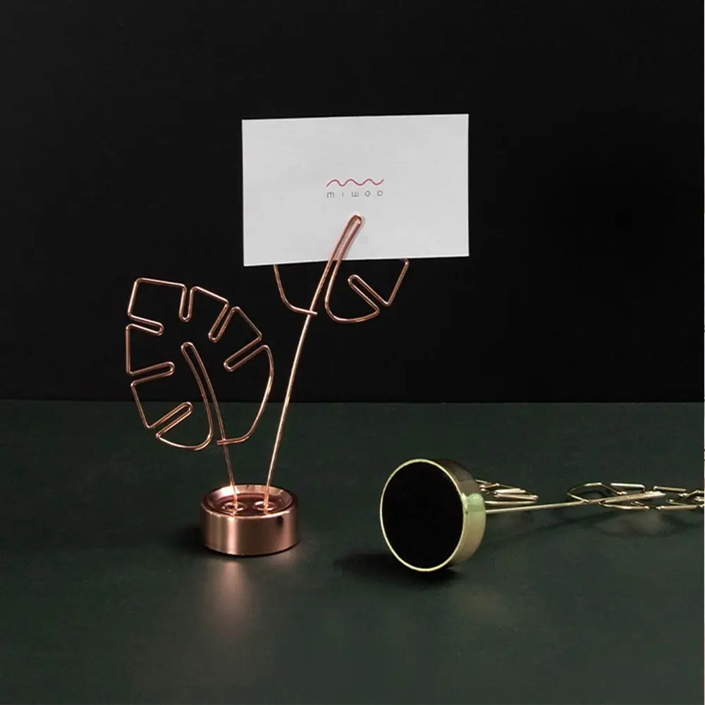 Metal Turtle Back Leaf Sticky Note Clip - Add a Creative Touch to Your Desktop Decor