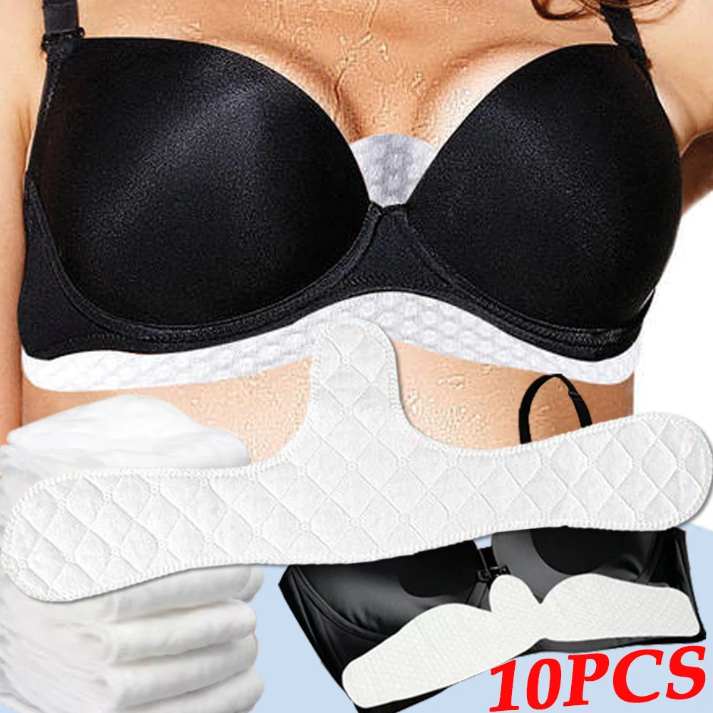 

10PC Disposable Non-woven Sweat-absorbing Bra Pad for Women and Man Washable Bra Liners for Sweating Under Breast Sweat Absorber