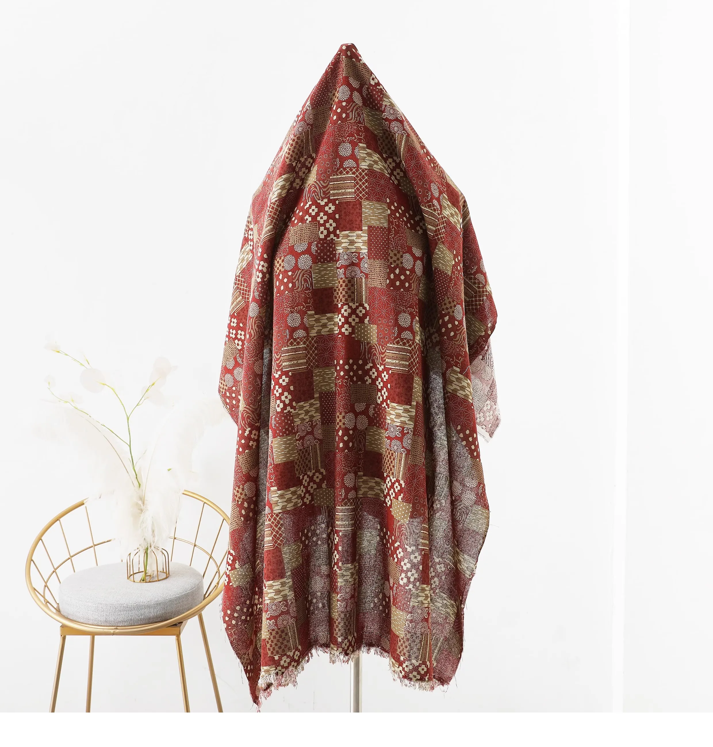 

1yard High quality Cotton and linen tela DIY patchwork handmade fabric for material vintage book jacket background fabric